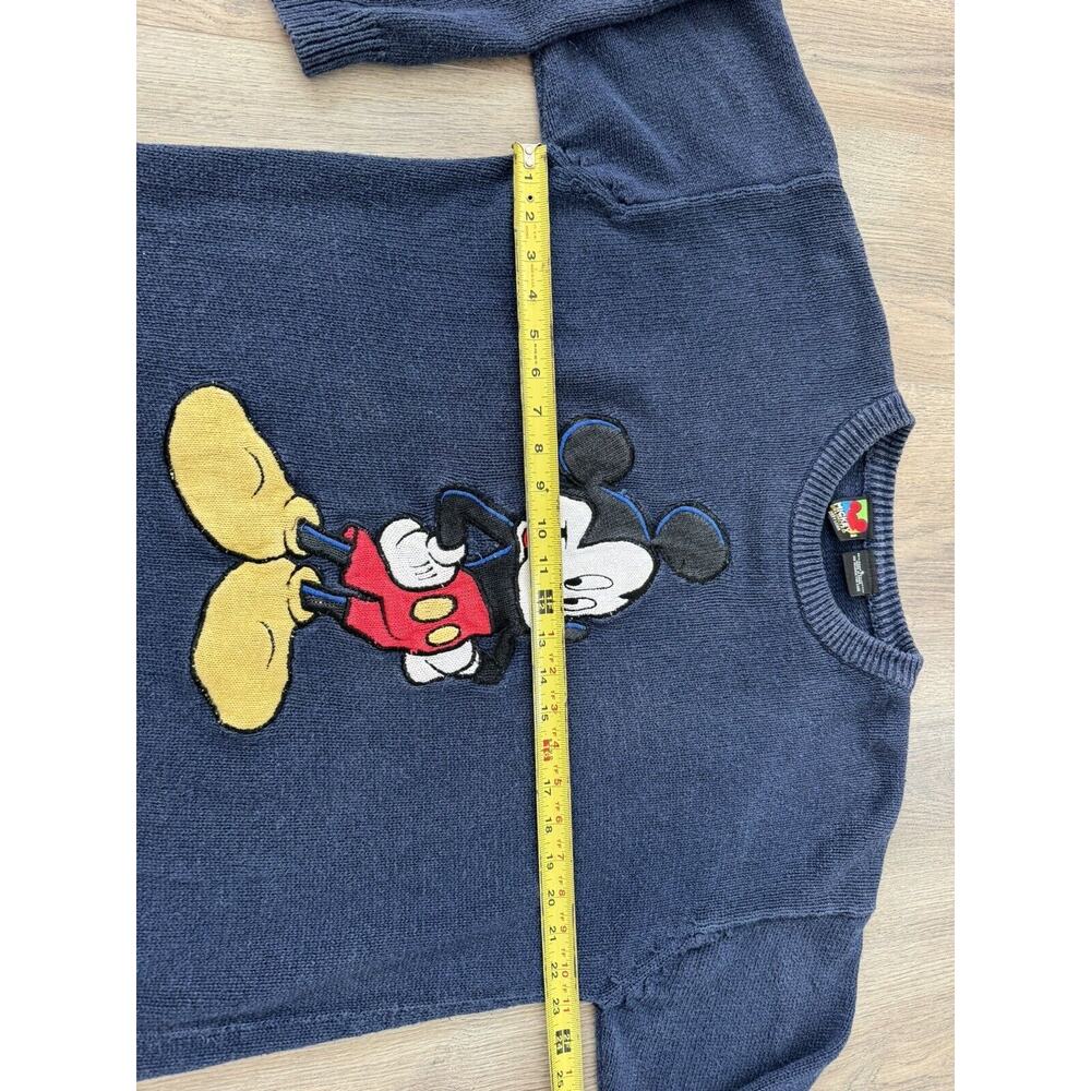 Vintage Disney 90s Sweater Adults Small Mickey Mouse Embroidery FLAW - Picture 5 of 8